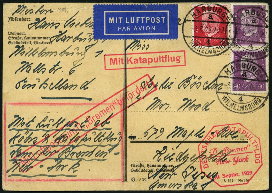 Lot 1550 - STAMPS - GERMANY GERMANY UNTIL 1945 - ZEPPELIN AND AIRMAIL -  Nordphila e.K. Stamp Auction #446