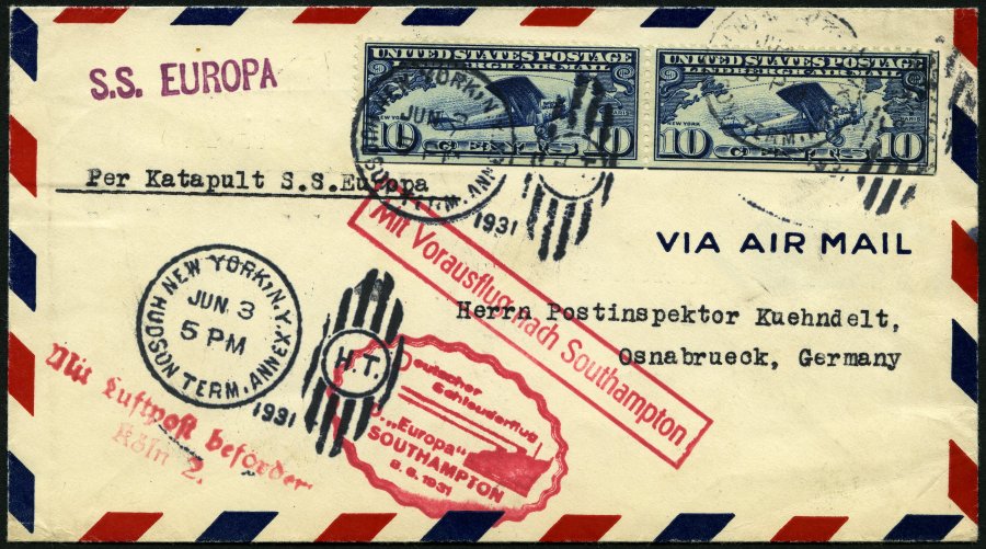 Lot 1588 - STAMPS - GERMANY GERMANY UNTIL 1945 - ZEPPELIN AND AIRMAIL -  Nordphila e.K. Stamp Auction #446