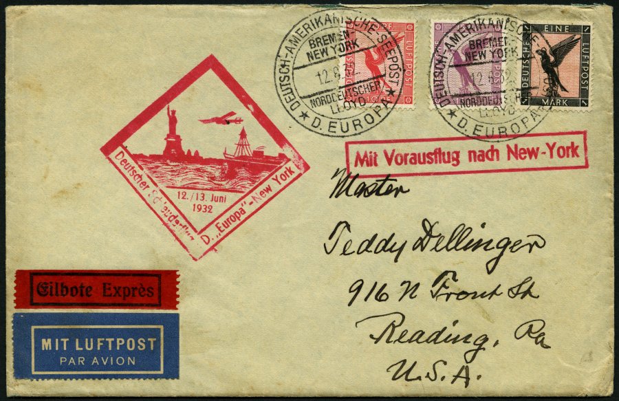 Lot 1606 - STAMPS - GERMANY GERMANY UNTIL 1945 - ZEPPELIN AND AIRMAIL -  Nordphila e.K. Stamp Auction #446