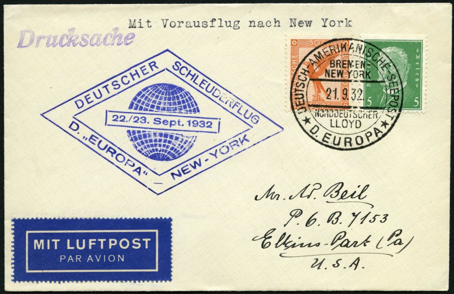Lot 1610 - STAMPS - GERMANY GERMANY UNTIL 1945 - ZEPPELIN AND AIRMAIL -  Nordphila e.K. Stamp Auction #446