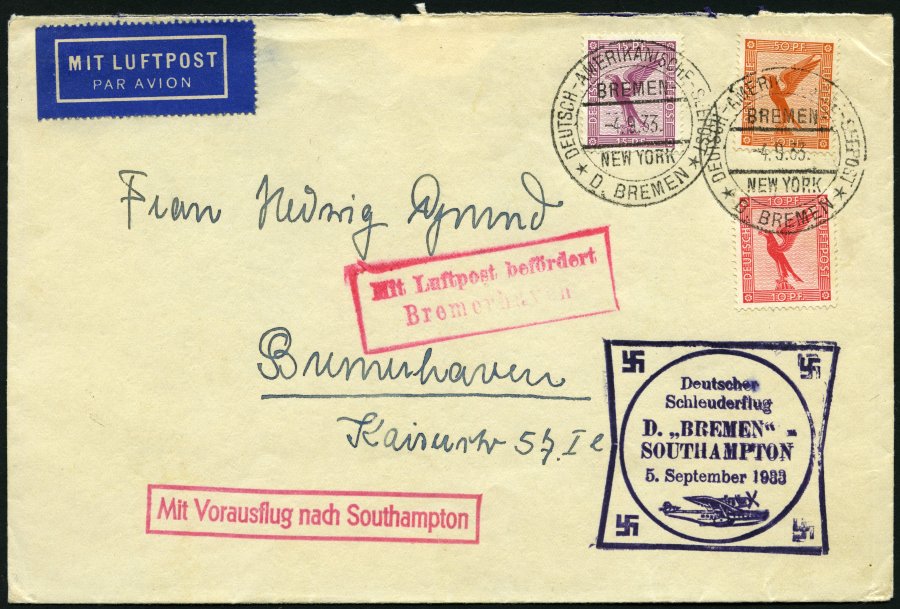Lot 1622 - STAMPS - GERMANY GERMANY UNTIL 1945 - ZEPPELIN AND AIRMAIL -  Nordphila e.K. Stamp Auction #446