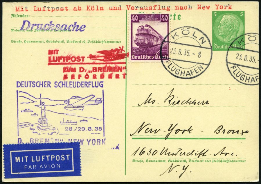 Lot 1661 - STAMPS - GERMANY GERMANY UNTIL 1945 - ZEPPELIN AND AIRMAIL - Nordphila e.K. Stamp Auction #446 Lot 1661 - STAMPS - GERMANY GERMANY UNTIL 1945 - ZEPPELIN AND AIRMAIL - Nordphila e.K. Stamp Auction #446