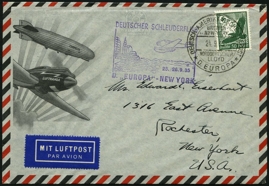Lot 1667 - STAMPS - GERMANY GERMANY UNTIL 1945 - ZEPPELIN AND AIRMAIL - Nordphila e.K. Stamp Auction #446 Lot 1667 - STAMPS - GERMANY GERMANY UNTIL 1945 - ZEPPELIN AND AIRMAIL - Nordphila e.K. Stamp Auction #446