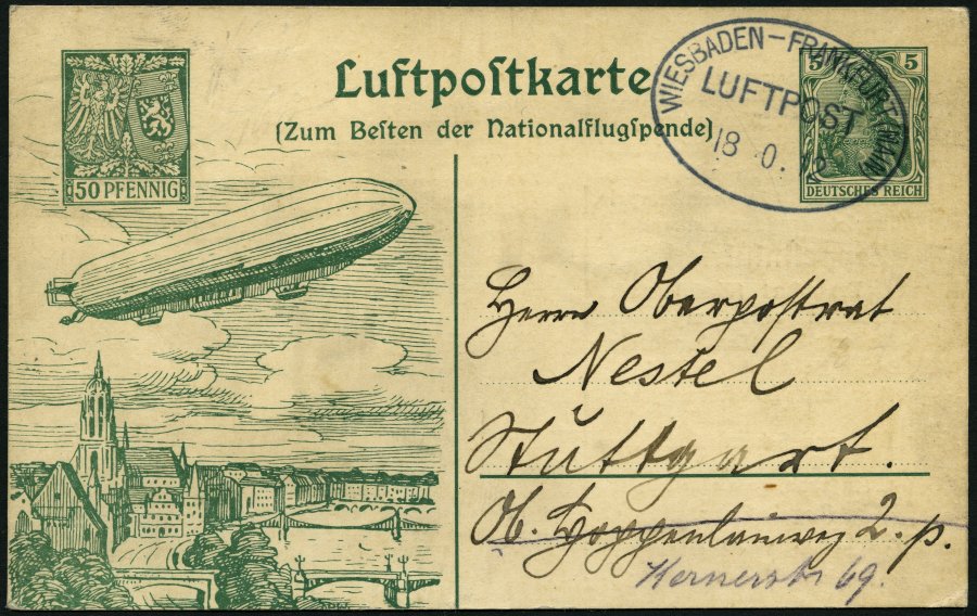 Lot 1360 - STAMPS - GERMANY GERMANY UNTIL 1945 - ZEPPELIN AND AIRMAIL -  Nordphila e.K. Stamp Auction #446