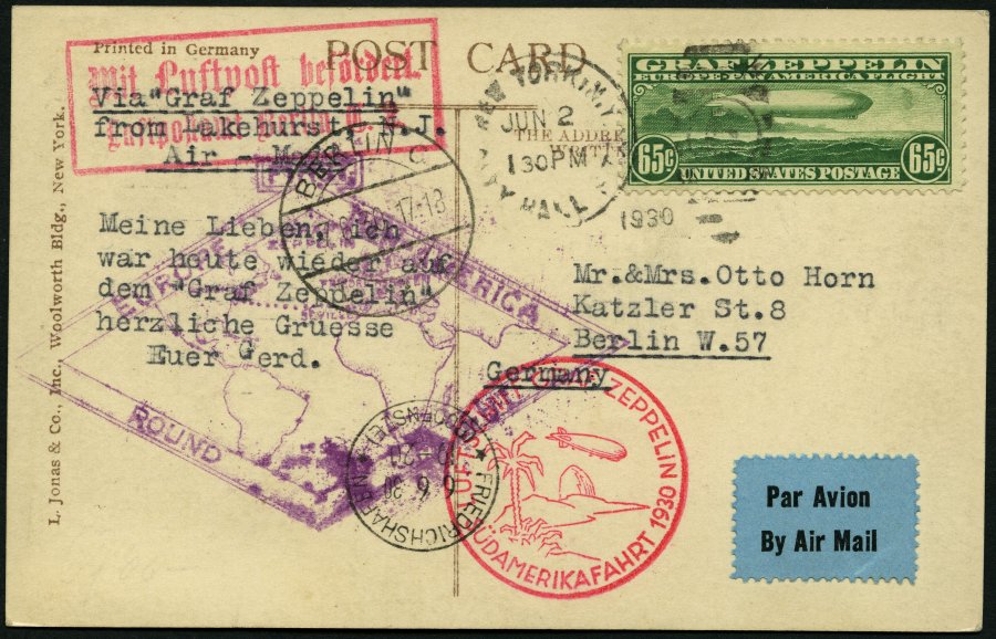 Lot 1391 - STAMPS - GERMANY GERMANY UNTIL 1945 - ZEPPELIN AND AIRMAIL - Nordphila e.K. Stamp Auction #446 Lot 1391 - STAMPS - GERMANY GERMANY UNTIL 1945 - ZEPPELIN AND AIRMAIL - Nordphila e.K. Stamp Auction #446