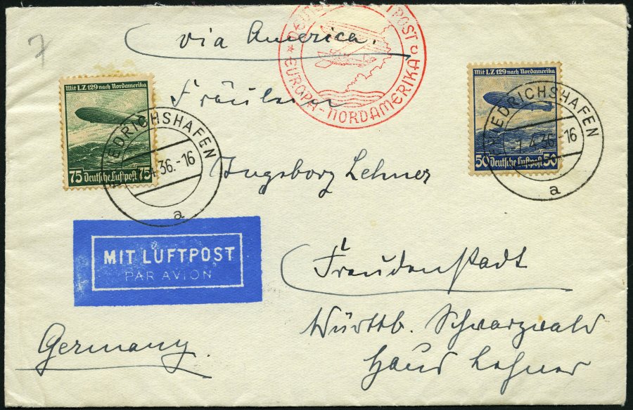 Lot 1507 - STAMPS - GERMANY GERMANY UNTIL 1945 - ZEPPELIN AND AIRMAIL - Nordphila e.K. Stamp Auction #446 Lot 1507 - STAMPS - GERMANY GERMANY UNTIL 1945 - ZEPPELIN AND AIRMAIL - Nordphila e.K. Stamp Auction #446