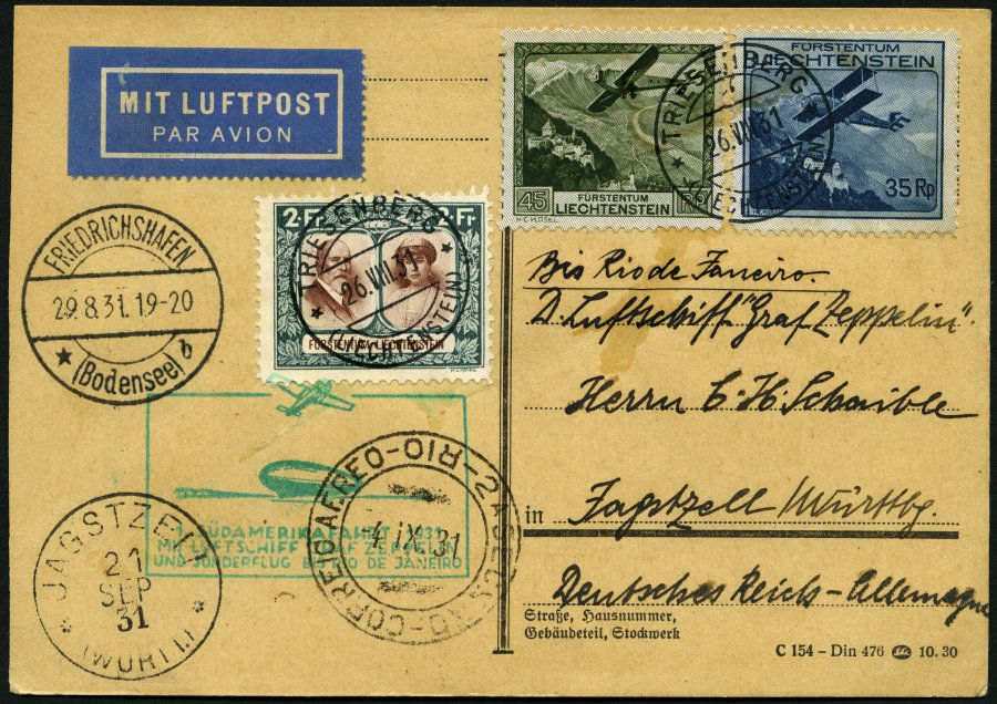 Lot 1533 - STAMPS - GERMANY GERMANY UNTIL 1945 - ZEPPELIN AND AIRMAIL -  Nordphila e.K. Stamp Auction #446
