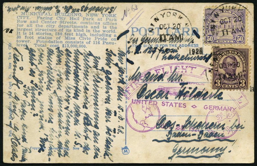 Lot 1363 - STAMPS - GERMANY GERMANY UNTIL 1945 - ZEPPELIN AND AIRMAIL -  Nordphila e.K. Stamp Auction #446