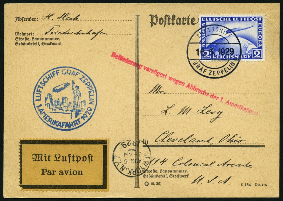 Lot 1368 - STAMPS - GERMANY GERMANY UNTIL 1945 - ZEPPELIN AND AIRMAIL -  Nordphila e.K. Stamp Auction #446