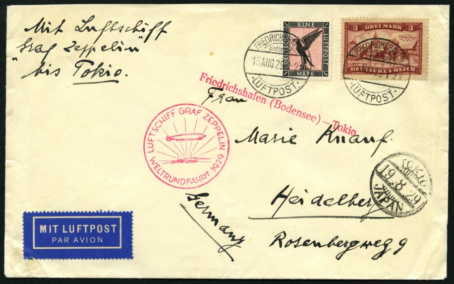Lot 1370 - STAMPS - GERMANY GERMANY UNTIL 1945 - ZEPPELIN AND AIRMAIL -  Nordphila e.K. Stamp Auction #446