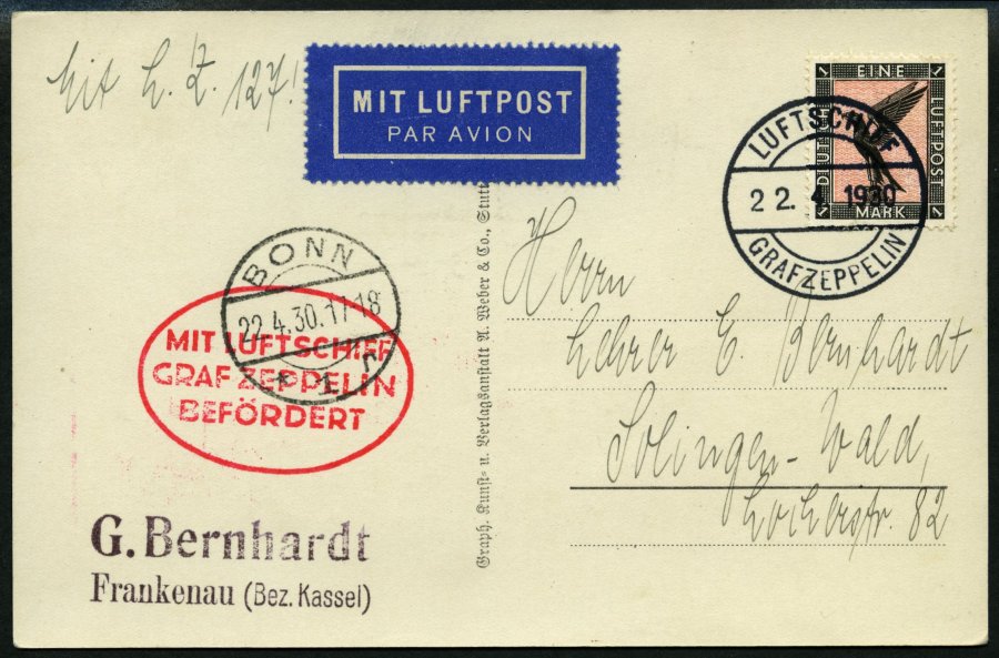 Lot 1381 - STAMPS - GERMANY GERMANY UNTIL 1945 - ZEPPELIN AND AIRMAIL - Nordphila e.K. Stamp Auction #446 Lot 1381 - STAMPS - GERMANY GERMANY UNTIL 1945 - ZEPPELIN AND AIRMAIL - Nordphila e.K. Stamp Auction #446