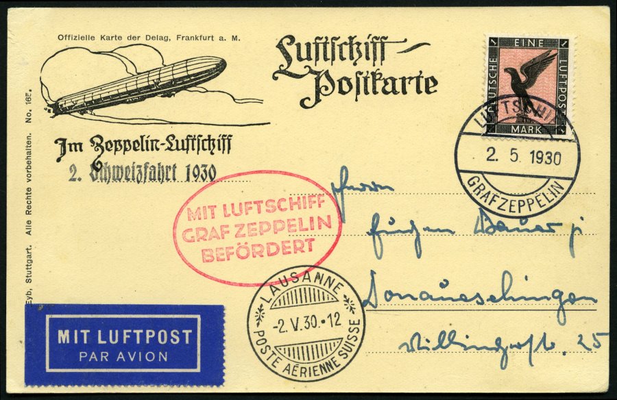 Lot 1382 - STAMPS - GERMANY GERMANY UNTIL 1945 - ZEPPELIN AND AIRMAIL - Nordphila e.K. Stamp Auction #446 Lot 1382 - STAMPS - GERMANY GERMANY UNTIL 1945 - ZEPPELIN AND AIRMAIL - Nordphila e.K. Stamp Auction #446