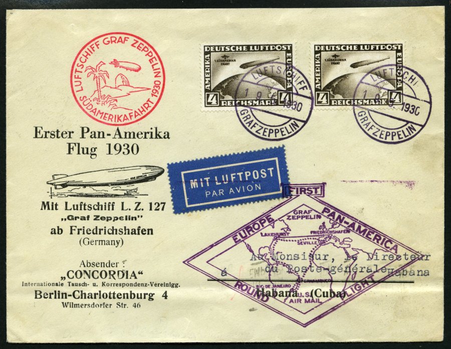 Lot 1385 - STAMPS - GERMANY GERMANY UNTIL 1945 - ZEPPELIN AND AIRMAIL - Nordphila e.K. Stamp Auction #446 Lot 1385 - STAMPS - GERMANY GERMANY UNTIL 1945 - ZEPPELIN AND AIRMAIL - Nordphila e.K. Stamp Auction #446