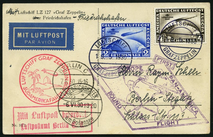Lot 1386 - STAMPS - GERMANY GERMANY UNTIL 1945 - ZEPPELIN AND AIRMAIL - Nordphila e.K. Stamp Auction #446 Lot 1386 - STAMPS - GERMANY GERMANY UNTIL 1945 - ZEPPELIN AND AIRMAIL - Nordphila e.K. Stamp Auction #446