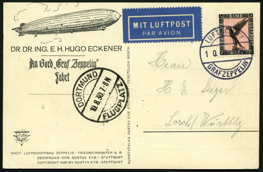 Lot 1401 - STAMPS - GERMANY GERMANY UNTIL 1945 - ZEPPELIN AND AIRMAIL -  Nordphila e.K. Stamp Auction #446