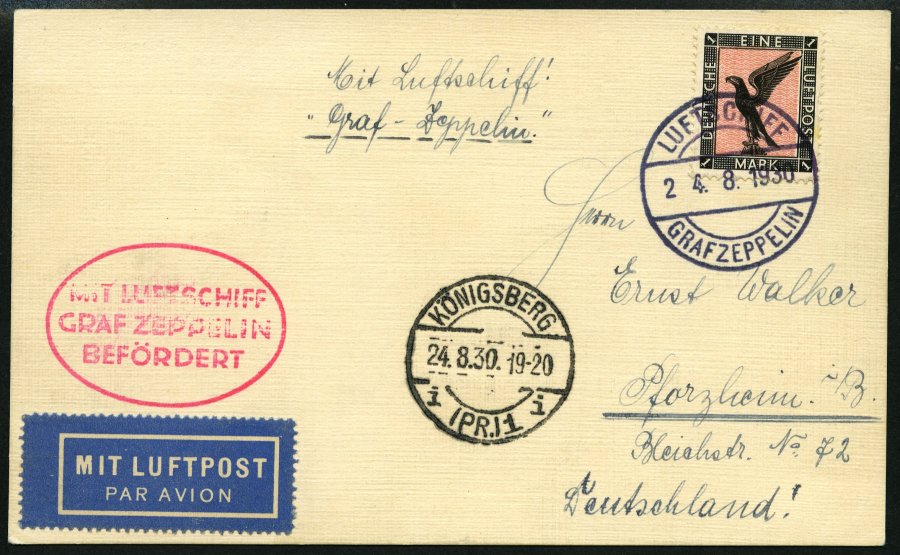 Lot 1402 - STAMPS - GERMANY GERMANY UNTIL 1945 - ZEPPELIN AND AIRMAIL -  Nordphila e.K. Stamp Auction #446