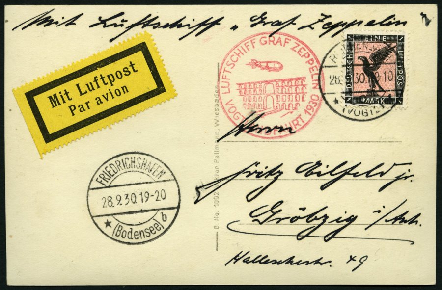 Lot 1408 - STAMPS - GERMANY GERMANY UNTIL 1945 - ZEPPELIN AND AIRMAIL -  Nordphila e.K. Stamp Auction #446