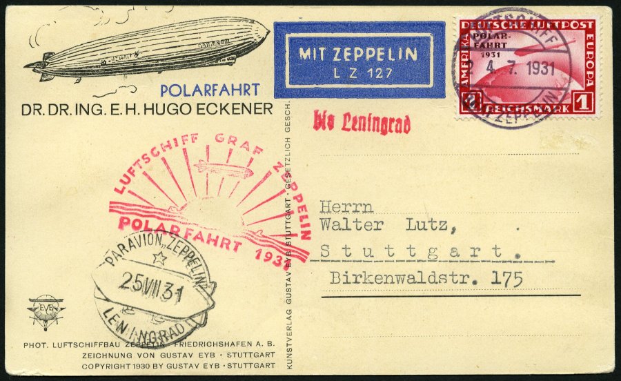 Lot 1424 - STAMPS - GERMANY GERMANY UNTIL 1945 - ZEPPELIN AND AIRMAIL -  Nordphila e.K. Stamp Auction #446