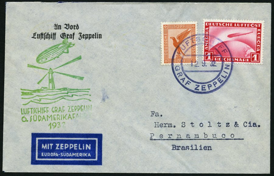 Lot 1452 - STAMPS - GERMANY GERMANY UNTIL 1945 - ZEPPELIN AND AIRMAIL -  Nordphila e.K. Stamp Auction #446