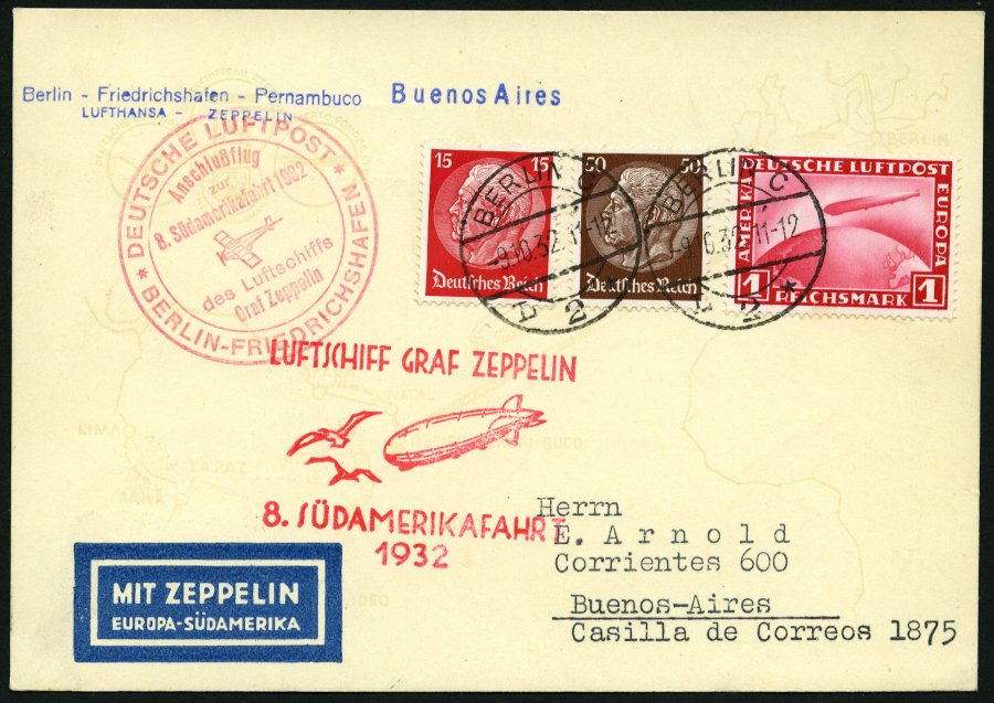 Lot 1455 - STAMPS - GERMANY GERMANY UNTIL 1945 - ZEPPELIN AND AIRMAIL -  Nordphila e.K. Stamp Auction #446