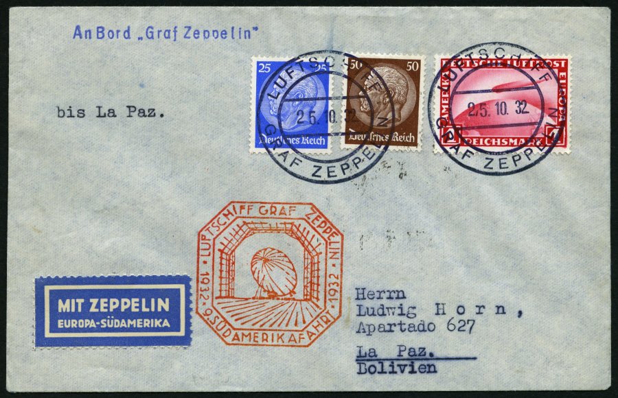 Lot 1456 - STAMPS - GERMANY GERMANY UNTIL 1945 - ZEPPELIN AND AIRMAIL -  Nordphila e.K. Stamp Auction #446