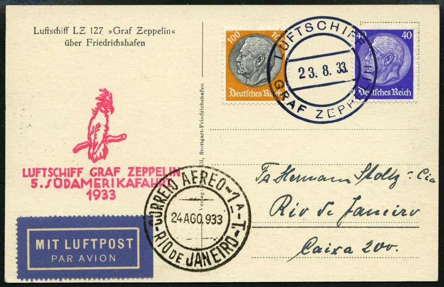 Lot 1466 - STAMPS - GERMANY GERMANY UNTIL 1945 - ZEPPELIN AND AIRMAIL -  Nordphila e.K. Stamp Auction #446