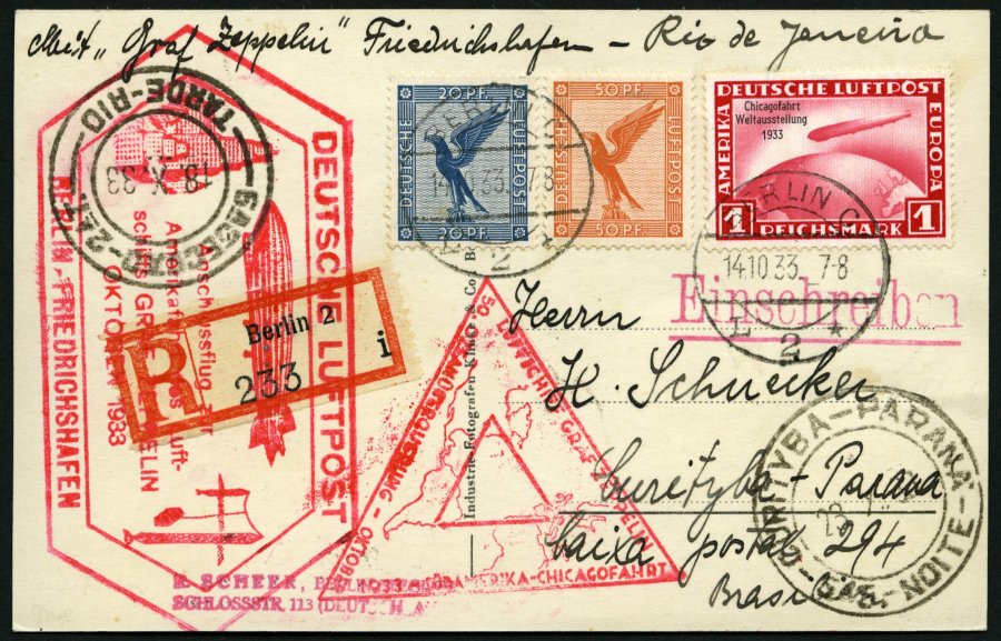 Lot 1473 - STAMPS - GERMANY GERMANY UNTIL 1945 - ZEPPELIN AND AIRMAIL -  Nordphila e.K. Stamp Auction #446