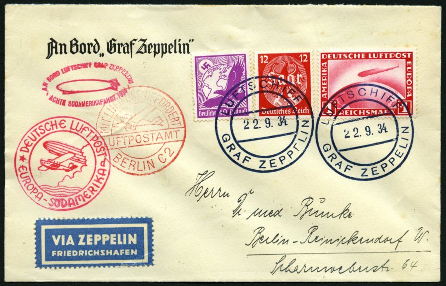 Lot 1486 - STAMPS - GERMANY GERMANY UNTIL 1945 - ZEPPELIN AND AIRMAIL - Nordphila e.K. Stamp Auction #446 Lot 1486 - STAMPS - GERMANY GERMANY UNTIL 1945 - ZEPPELIN AND AIRMAIL - Nordphila e.K. Stamp Auction #446