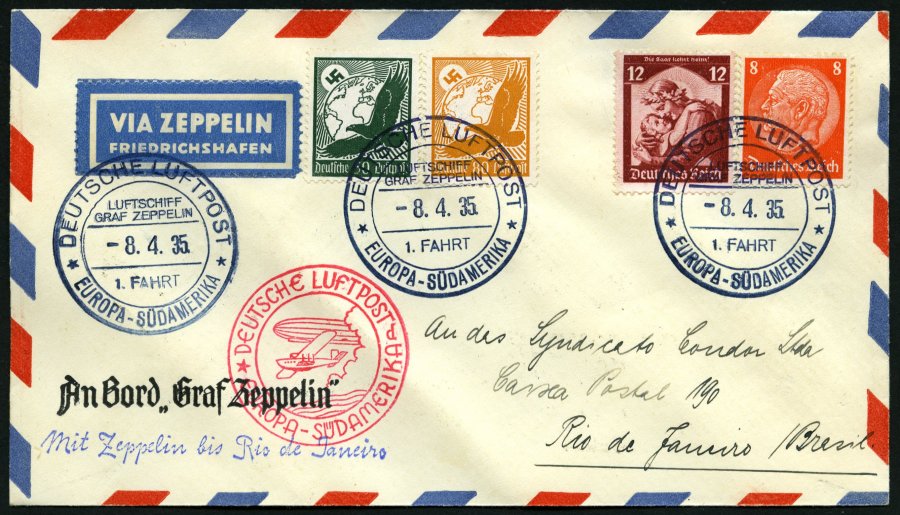 Lot 1488 - STAMPS - GERMANY GERMANY UNTIL 1945 - ZEPPELIN AND AIRMAIL - Nordphila e.K. Stamp Auction #446 Lot 1488 - STAMPS - GERMANY GERMANY UNTIL 1945 - ZEPPELIN AND AIRMAIL - Nordphila e.K. Stamp Auction #446
