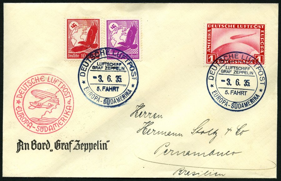 Lot 1490 - STAMPS - GERMANY GERMANY UNTIL 1945 - ZEPPELIN AND AIRMAIL - Nordphila e.K. Stamp Auction #446 Lot 1490 - STAMPS - GERMANY GERMANY UNTIL 1945 - ZEPPELIN AND AIRMAIL - Nordphila e.K. Stamp Auction #446