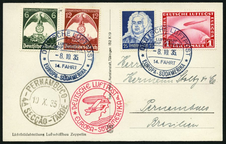 Lot 1492 - STAMPS - GERMANY GERMANY UNTIL 1945 - ZEPPELIN AND AIRMAIL - Nordphila e.K. Stamp Auction #446 Lot 1492 - STAMPS - GERMANY GERMANY UNTIL 1945 - ZEPPELIN AND AIRMAIL - Nordphila e.K. Stamp Auction #446