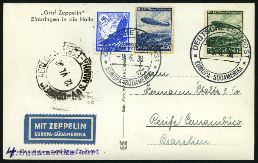 Lot 1496 - STAMPS - GERMANY GERMANY UNTIL 1945 - ZEPPELIN AND AIRMAIL - Nordphila e.K. Stamp Auction #446 Lot 1496 - STAMPS - GERMANY GERMANY UNTIL 1945 - ZEPPELIN AND AIRMAIL - Nordphila e.K. Stamp Auction #446