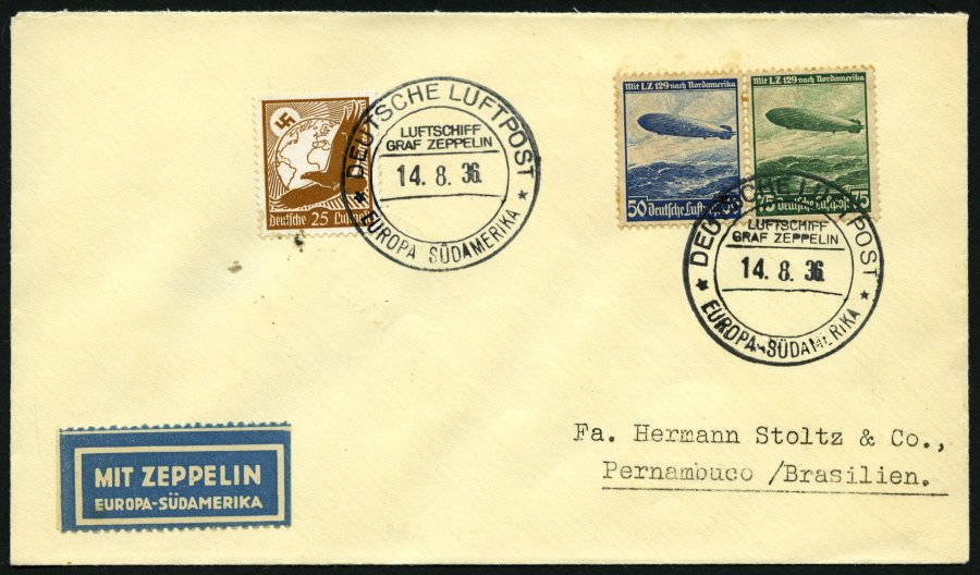 Lot 1498 - STAMPS - GERMANY GERMANY UNTIL 1945 - ZEPPELIN AND AIRMAIL - Nordphila e.K. Stamp Auction #446 Lot 1498 - STAMPS - GERMANY GERMANY UNTIL 1945 - ZEPPELIN AND AIRMAIL - Nordphila e.K. Stamp Auction #446