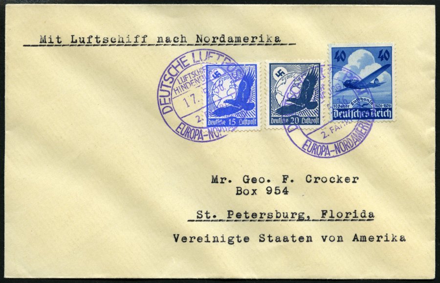 Lot 1511 - STAMPS - GERMANY GERMANY UNTIL 1945 - ZEPPELIN AND AIRMAIL - Nordphila e.K. Stamp Auction #446 Lot 1511 - STAMPS - GERMANY GERMANY UNTIL 1945 - ZEPPELIN AND AIRMAIL - Nordphila e.K. Stamp Auction #446