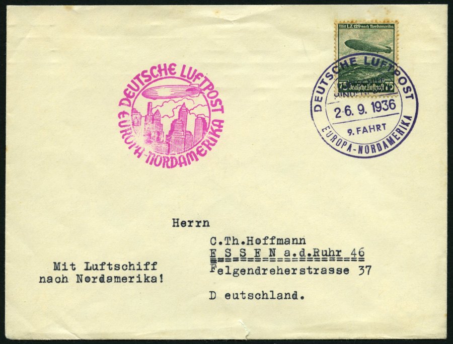 Lot 1518 - STAMPS - GERMANY GERMANY UNTIL 1945 - ZEPPELIN AND AIRMAIL - Nordphila e.K. Stamp Auction #446 Lot 1518 - STAMPS - GERMANY GERMANY UNTIL 1945 - ZEPPELIN AND AIRMAIL - Nordphila e.K. Stamp Auction #446