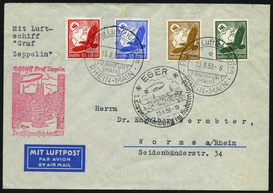 Lot 1527 - STAMPS - GERMANY GERMANY UNTIL 1945 - ZEPPELIN AND AIRMAIL -  Nordphila e.K. Stamp Auction #446