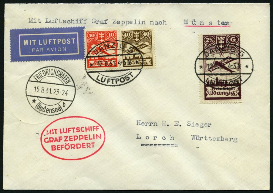 Lot 1530 - STAMPS - GERMANY GERMANY UNTIL 1945 - ZEPPELIN AND AIRMAIL -  Nordphila e.K. Stamp Auction #446