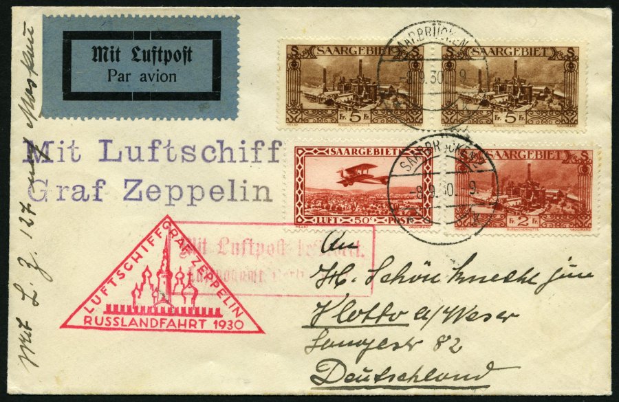 Lot 1537 - STAMPS - GERMANY GERMANY UNTIL 1945 - ZEPPELIN AND AIRMAIL -  Nordphila e.K. Stamp Auction #446