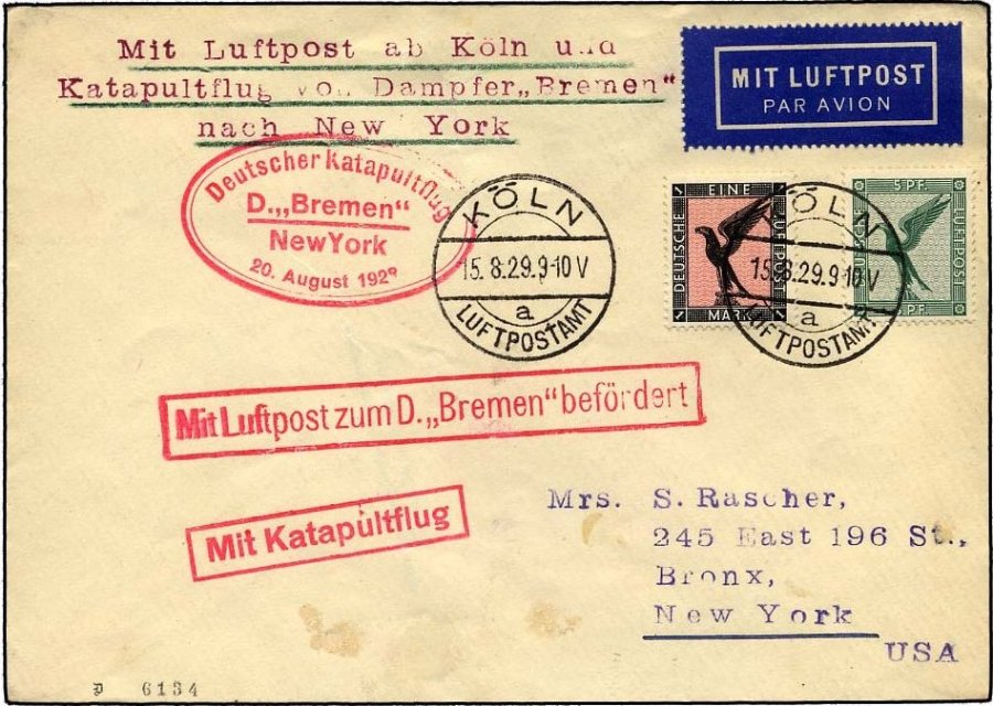 Lot 1547 - STAMPS - GERMANY GERMANY UNTIL 1945 - ZEPPELIN AND AIRMAIL -  Nordphila e.K. Stamp Auction #446