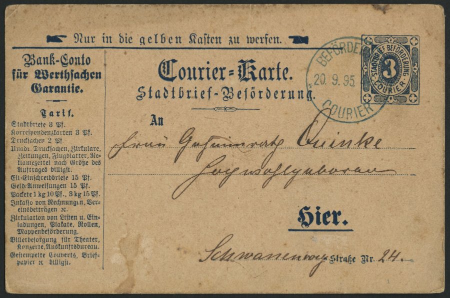 Lot 563 - STAMPS - GERMANY GERMANY UNTIL 1945 - PRIVATE POST BEFORE 1945 - Nordphila e.K. Stamp Auction #446 Lot 563 - STAMPS - GERMANY GERMANY UNTIL 1945 - PRIVATE POST BEFORE 1945 - Nordphila e.K. Stamp Auction #446
