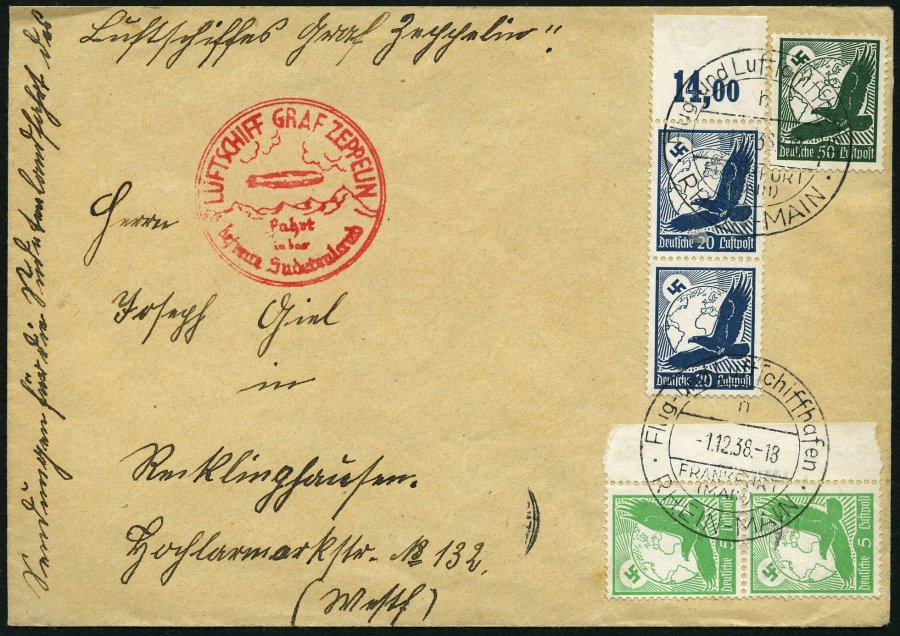 Lot 1523 - STAMPS - GERMANY GERMANY UNTIL 1945 - ZEPPELIN AND AIRMAIL - Nordphila e.K. Stamp Auction #446 Lot 1523 - STAMPS - GERMANY GERMANY UNTIL 1945 - ZEPPELIN AND AIRMAIL - Nordphila e.K. Stamp Auction #446