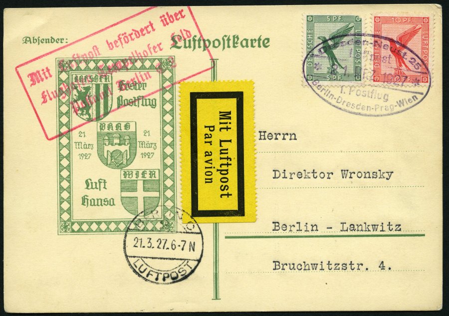 Lot 1698 - STAMPS - GERMANY GERMANY UNTIL 1945 - ZEPPELIN AND AIRMAIL - Nordphila e.K. Stamp Auction #446 Lot 1698 - STAMPS - GERMANY GERMANY UNTIL 1945 - ZEPPELIN AND AIRMAIL - Nordphila e.K. Stamp Auction #446