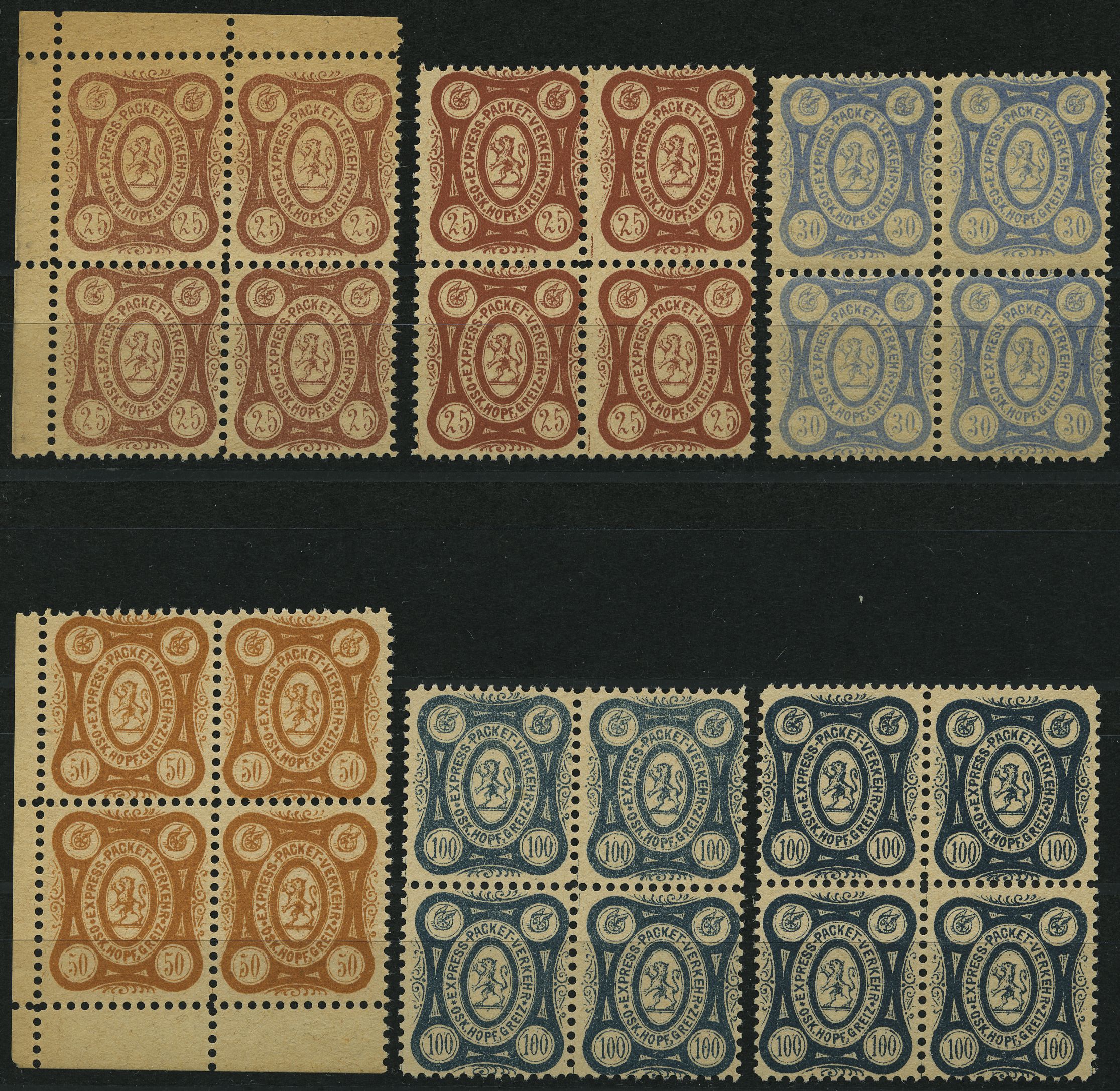 Lot 553 - STAMPS - GERMANY GERMANY UNTIL 1945 - PRIVATE POST BEFORE 1945 - Nordphila e.K. Stamp Auction #446 Lot 553 - STAMPS - GERMANY GERMANY UNTIL 1945 - PRIVATE POST BEFORE 1945 - Nordphila e.K. Stamp Auction #446