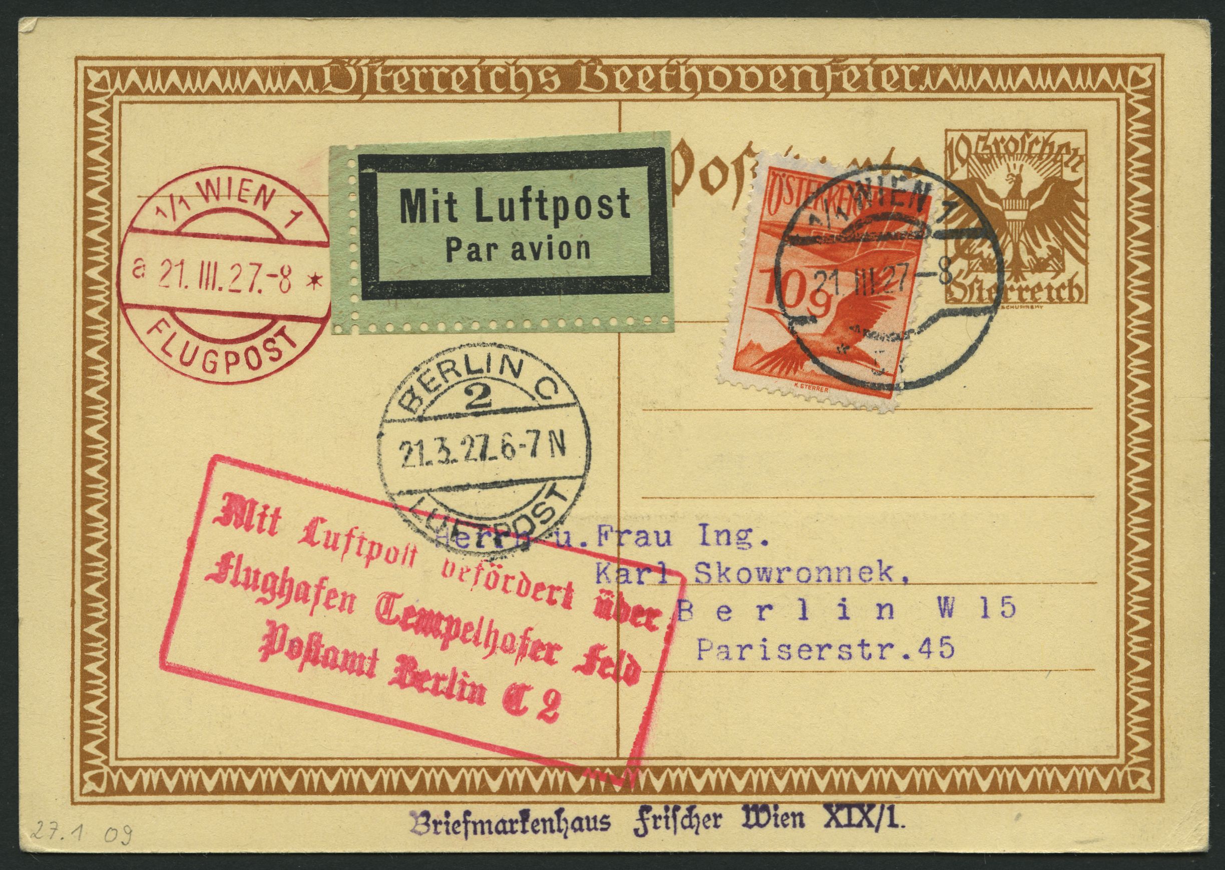 Lot 1696 - STAMPS - GERMANY GERMANY UNTIL 1945 - ZEPPELIN AND AIRMAIL - Nordphila e.K. Stamp Auction #446 Lot 1696 - STAMPS - GERMANY GERMANY UNTIL 1945 - ZEPPELIN AND AIRMAIL - Nordphila e.K. Stamp Auction #446